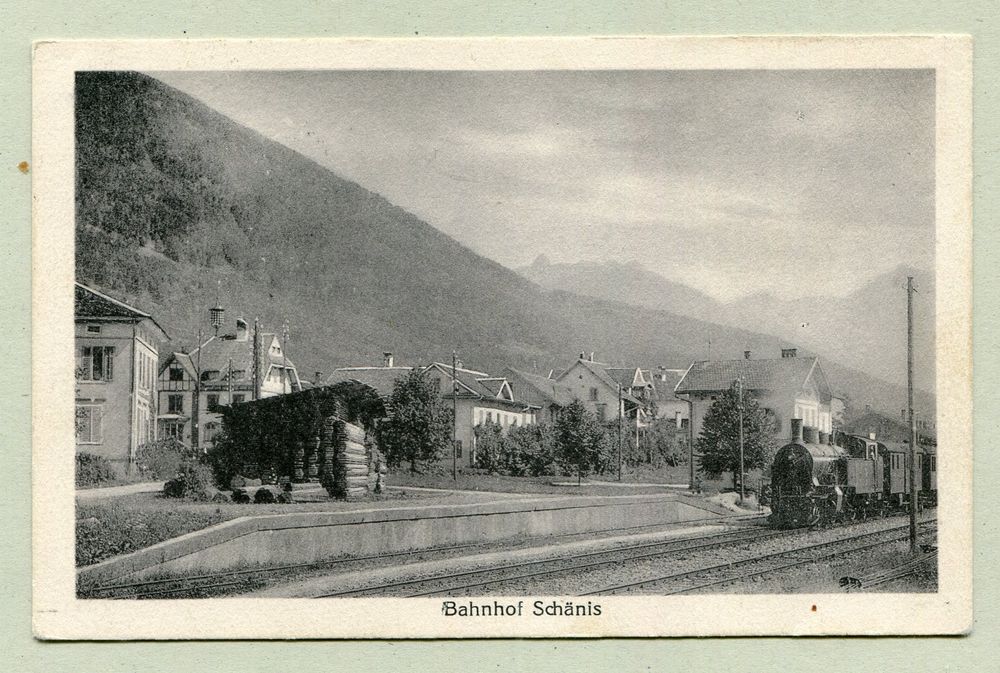 Bahnhof Schänis mit Eisenbahn 1923 Kaufen auf Ricardo