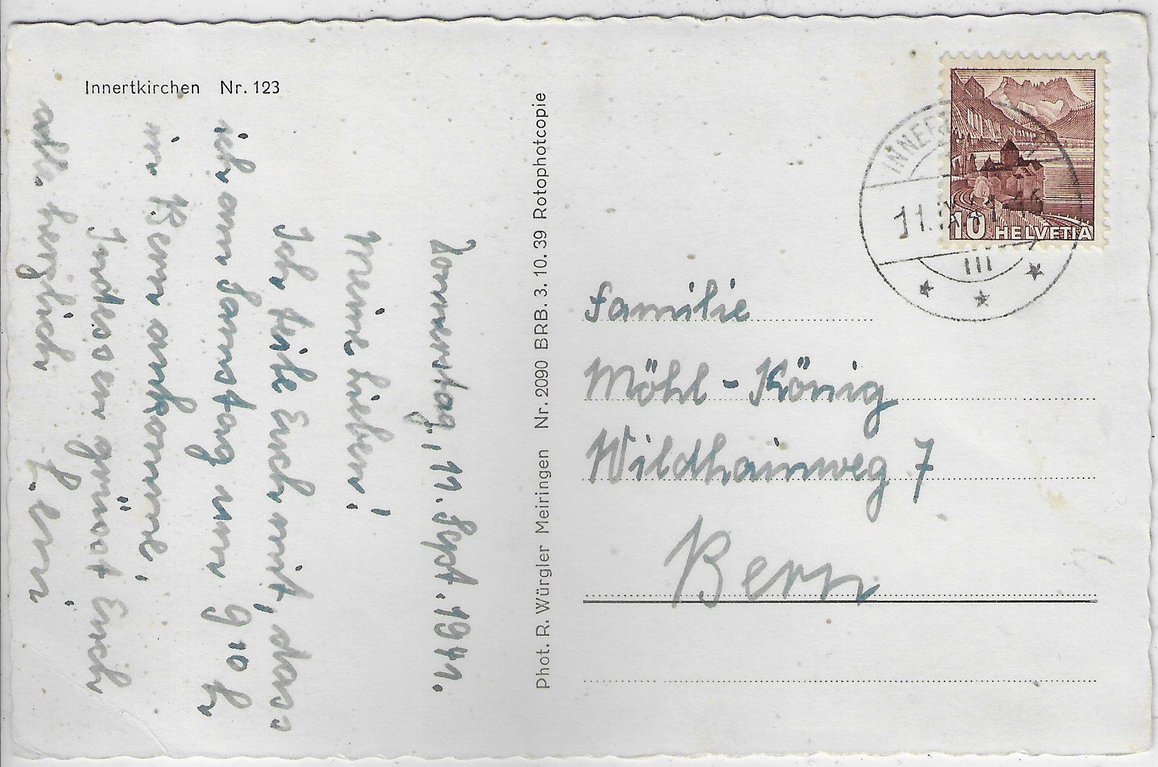 Cartoline postali: Kirche in Innertkirchen – Usato da Ettingen venduto da Kartenplanet 1