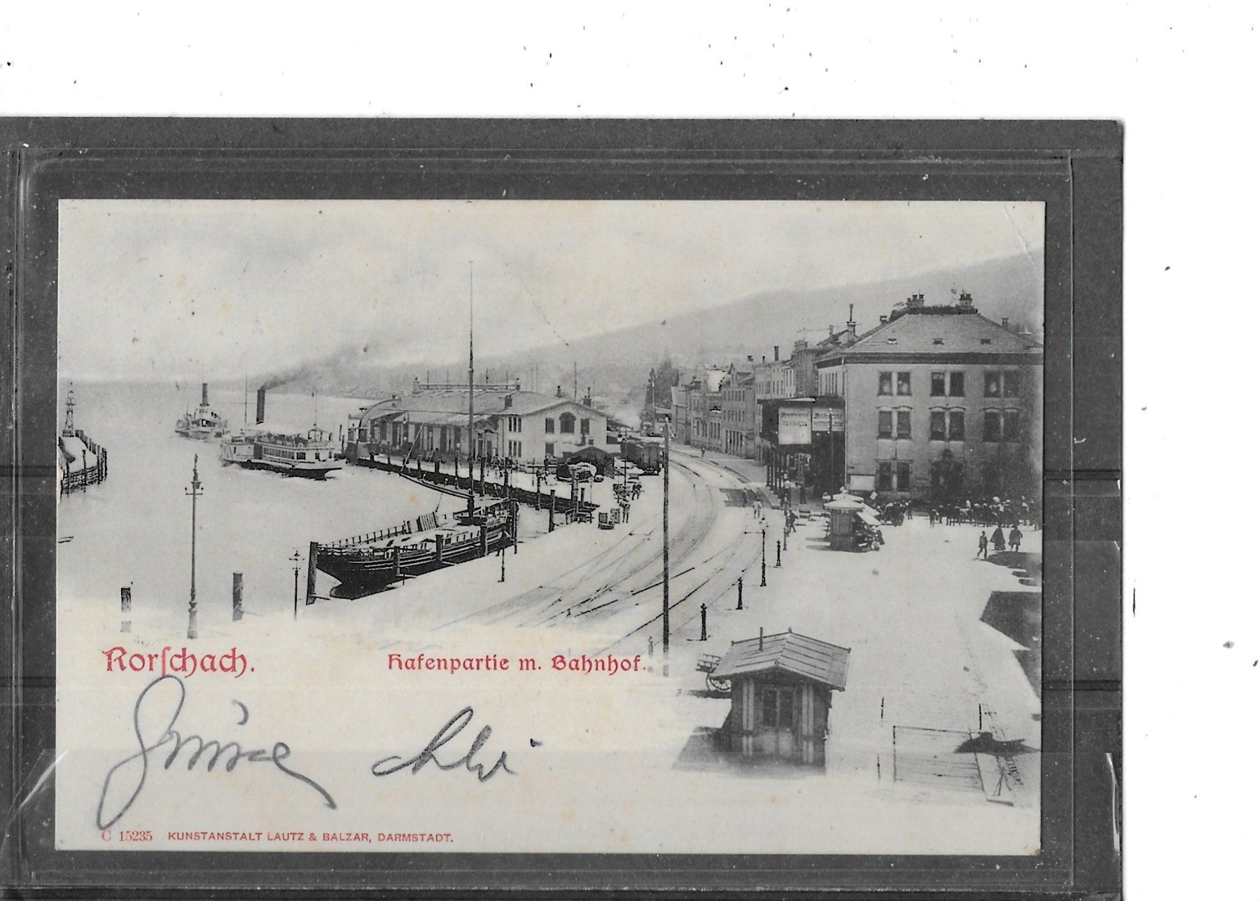 Cartoline postali: SG Rorschach 1903 Hafenpartie mit Bahnhof – Usato da Schocherswil venduto da Wilare