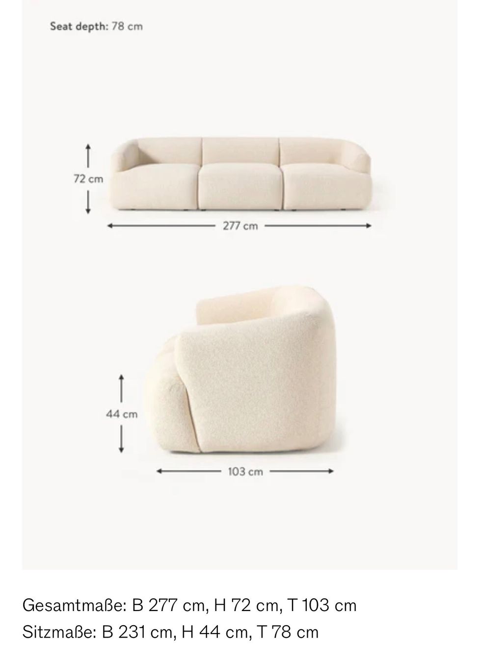 Westwing Sofas: Modulares Westwing-Sofa Sofia (3-Sitzer) – D'occasion à Adliswil par nin_scy6 2