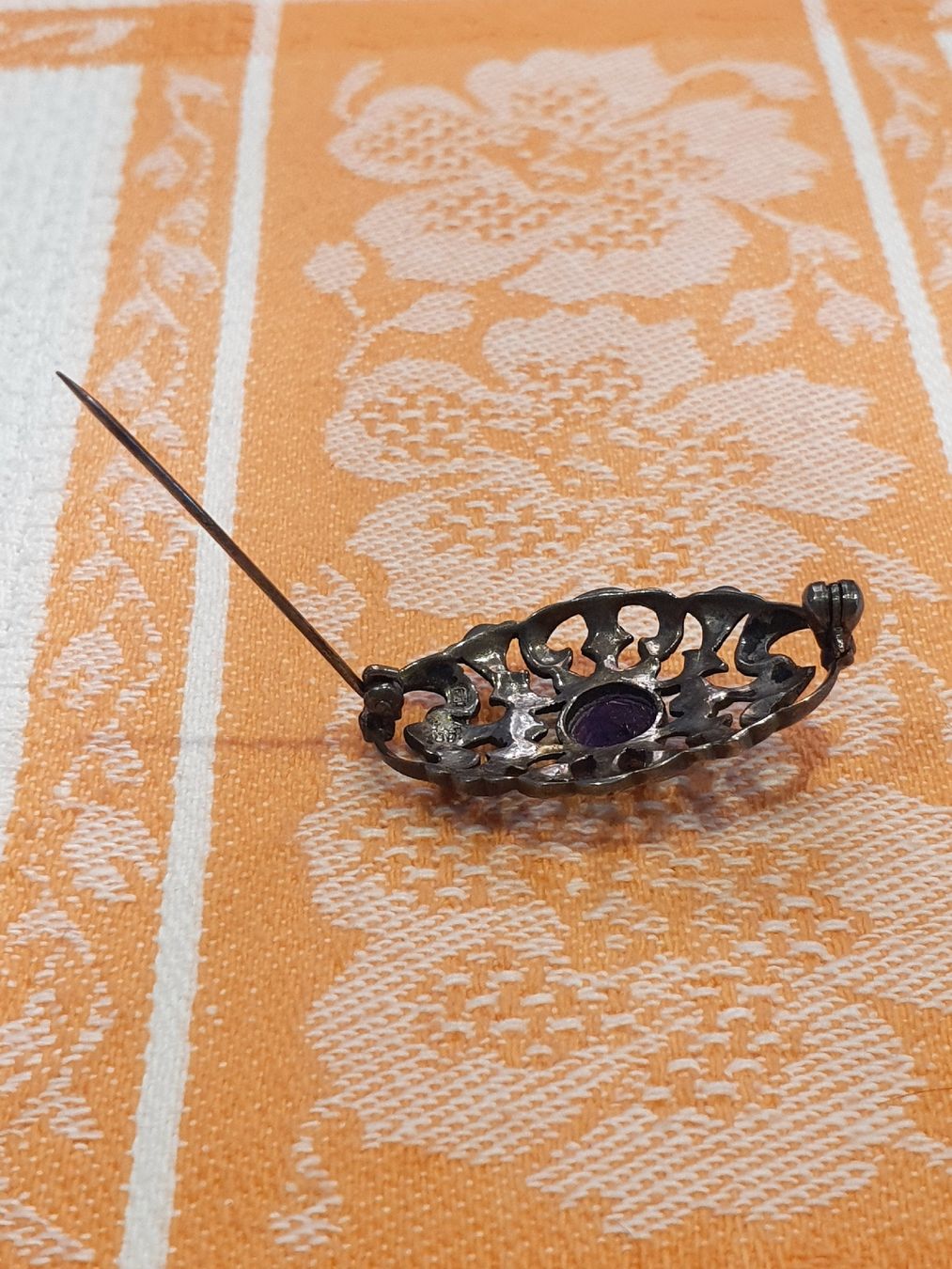 Spille & Fermagli: Jugendstil Designer 800er Silber Amethyst Brosche – Usato da Wohlen AG venduto da palmsprings 5