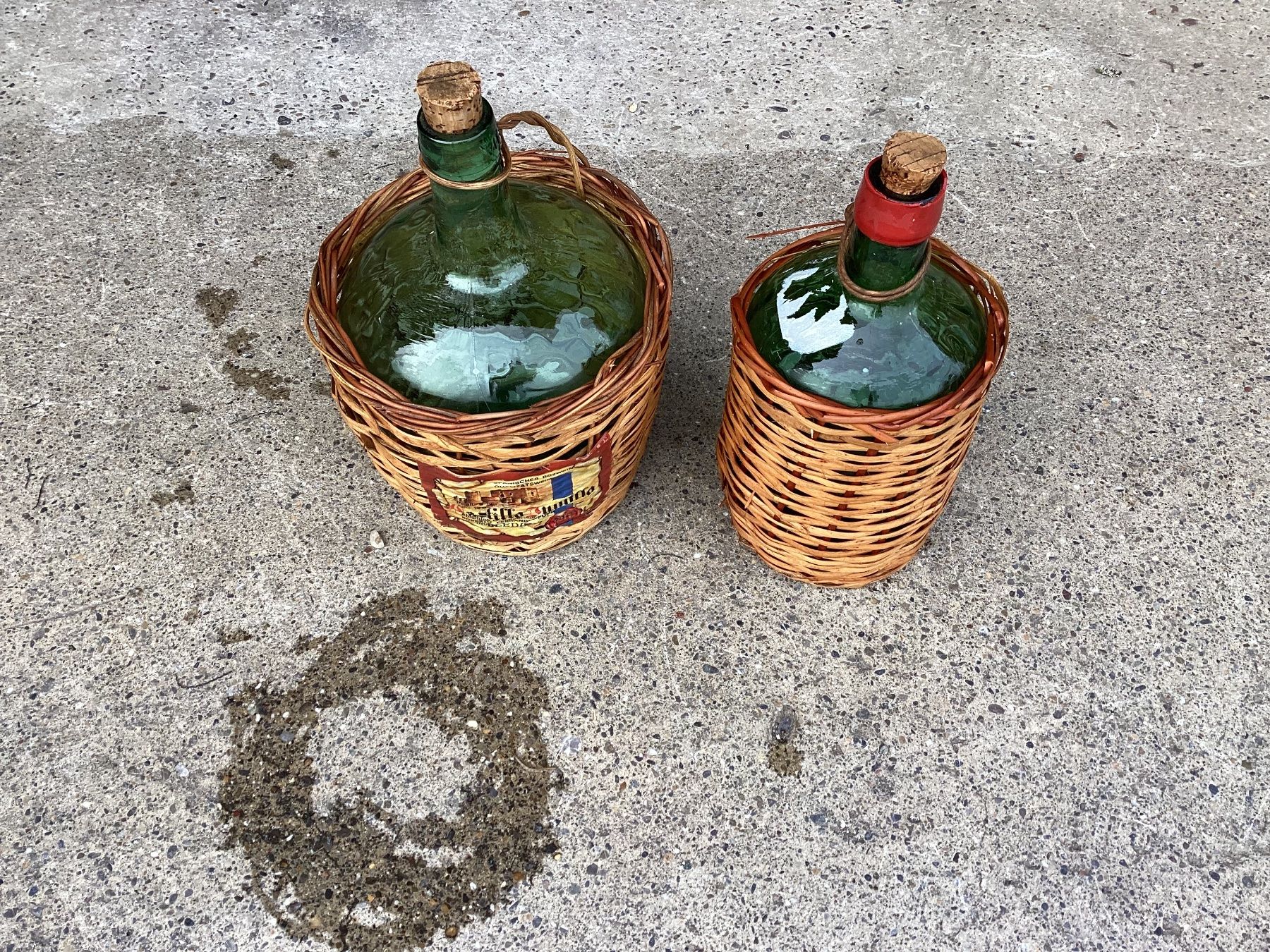 Bottiglie: 2 Korb- Schnapsflasche, für Schnaps oder zu Dekoration – Usato da Mörschwil venduto da Monzar 3