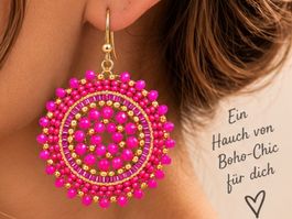 Bohemia-Perlenohrringen Stil: Boho / farbenfrohe Perlenohrri