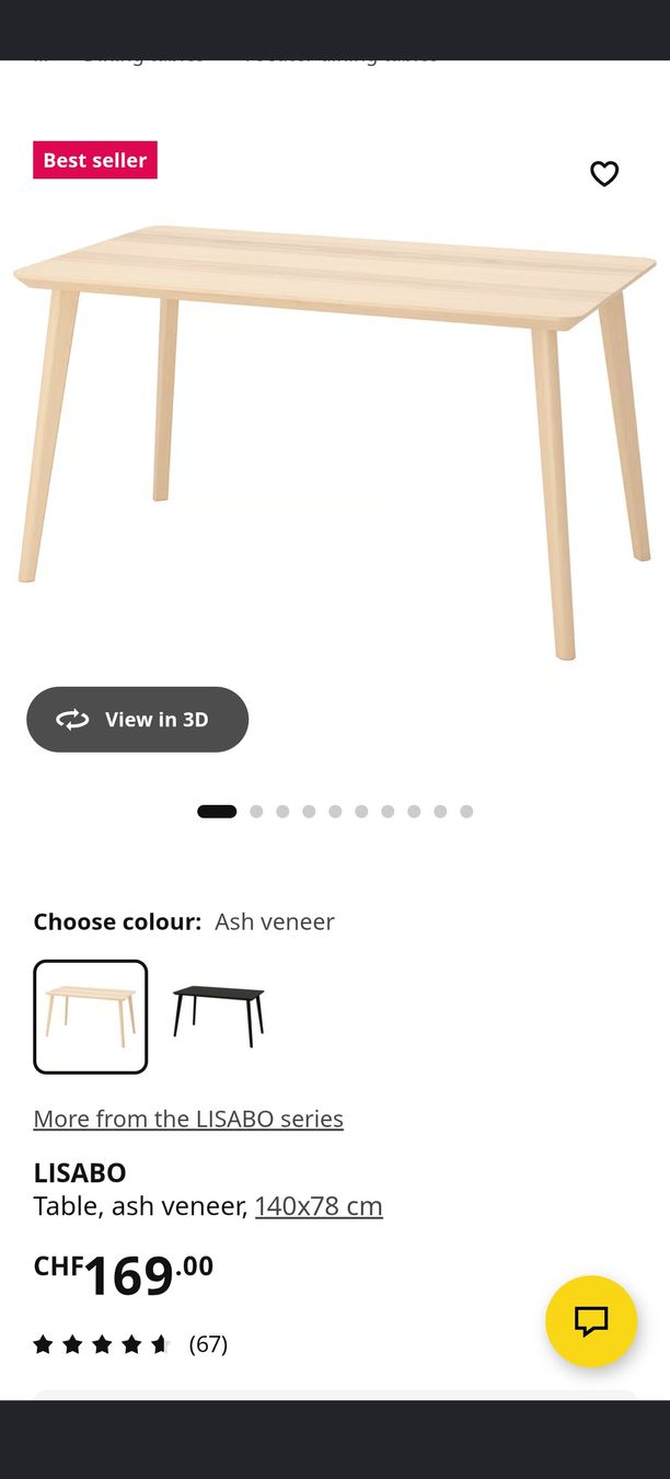 Ikea Tische: IKEA Tisch LISABO – Gebraucht aus Frauenfeld von nik_7vgt 3