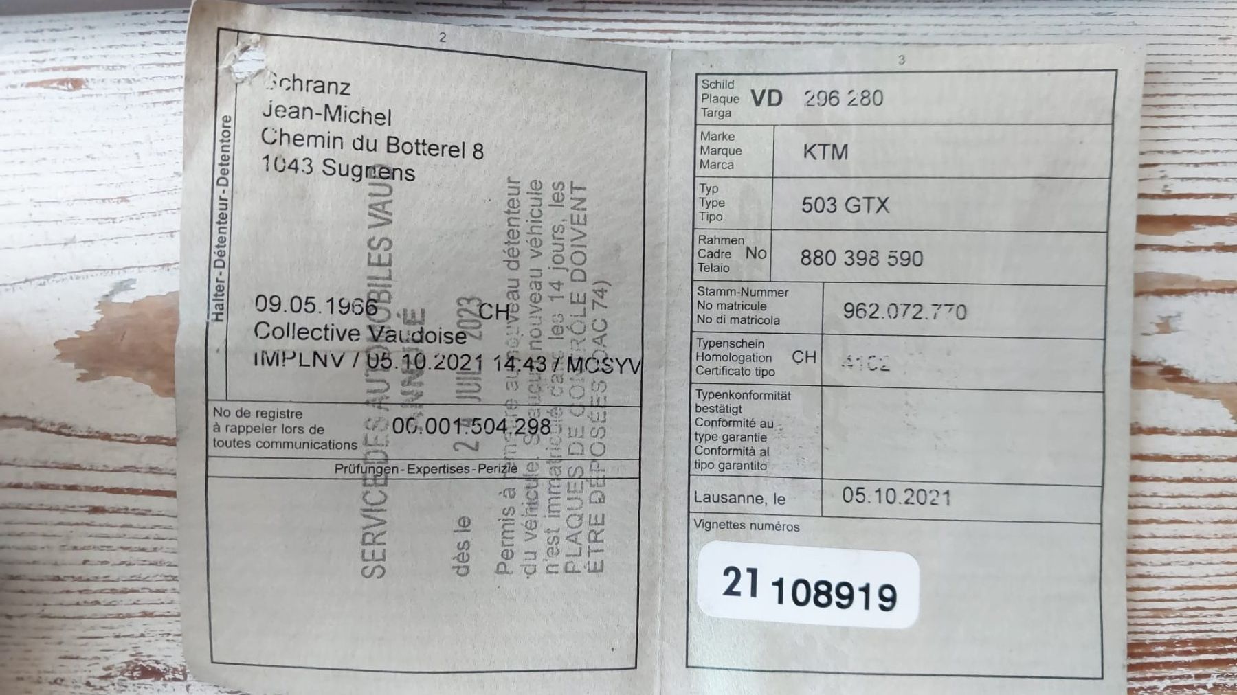 KTM Ciclomotori: Töfflirahmen /Mofarahmen KTM 503 GTX – Difettoso da Henggart venduto da Jan073 4