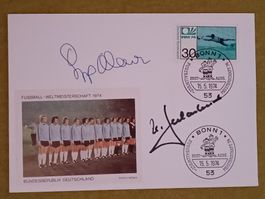 FDC - WM 1974 - signiert Sepp Maier & Franz Beckenbauer