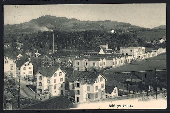 Cartoline postali: Rüti /Zürich, Teilansicht mit Strassen – Usato da Berlin venduto da bartko-reher