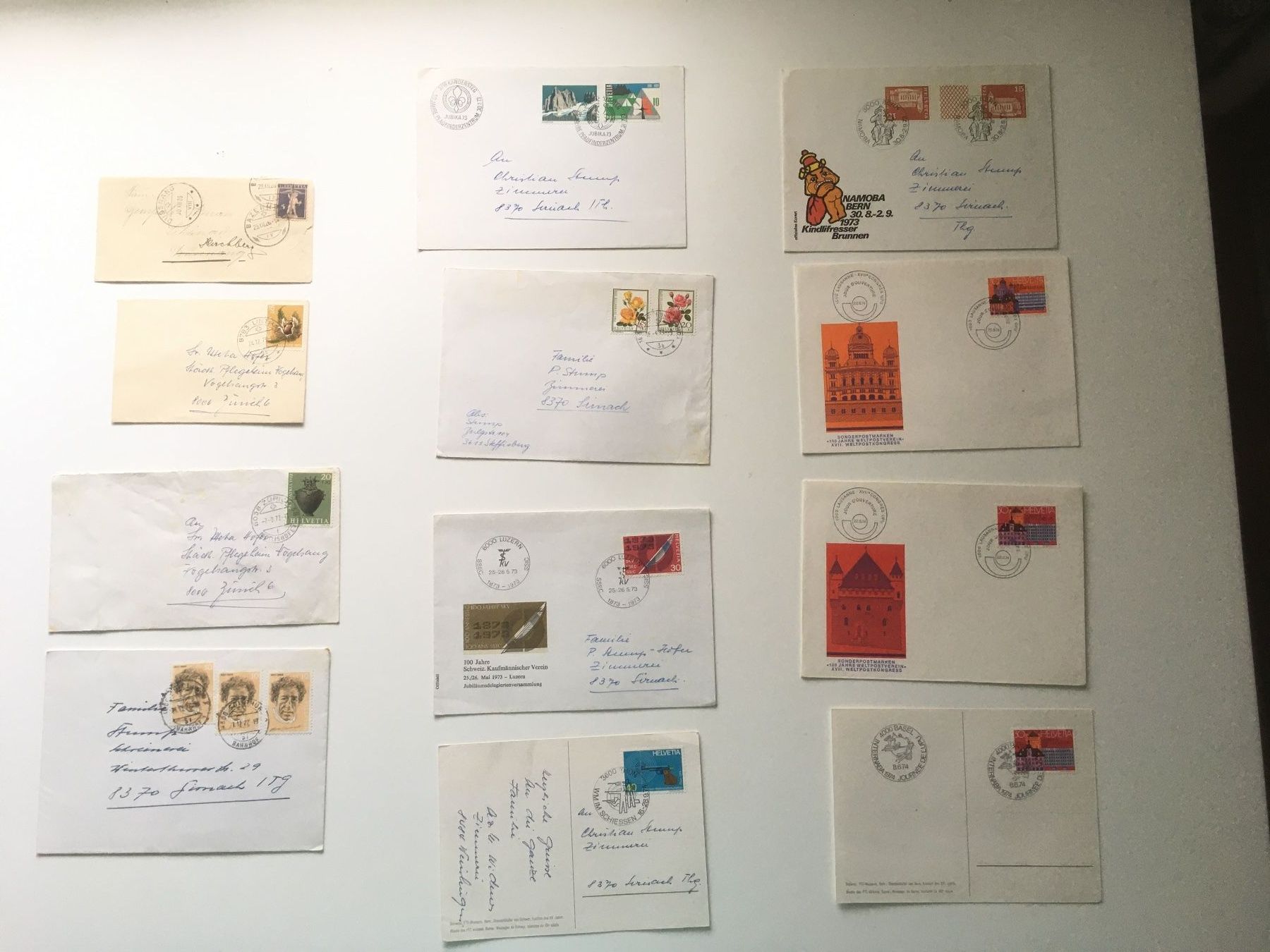 Tous les timbres: Briefumschläge mit Briefmarken – D'occasion à Thal par cs60