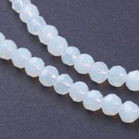 1 Strang Opalit Perlen 4mm facettiert