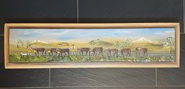 Appenzeller Alpaufzug, Holzmalerei /R.Frey 1977