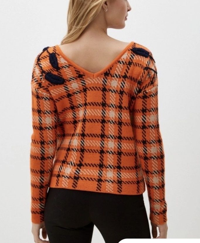 Maglioni & Felpe: Max&Co. Strickpullover in Orange-Schwarz kariert, Gr. 36-38 – Usato da Jona venduto da Flamingoo 3