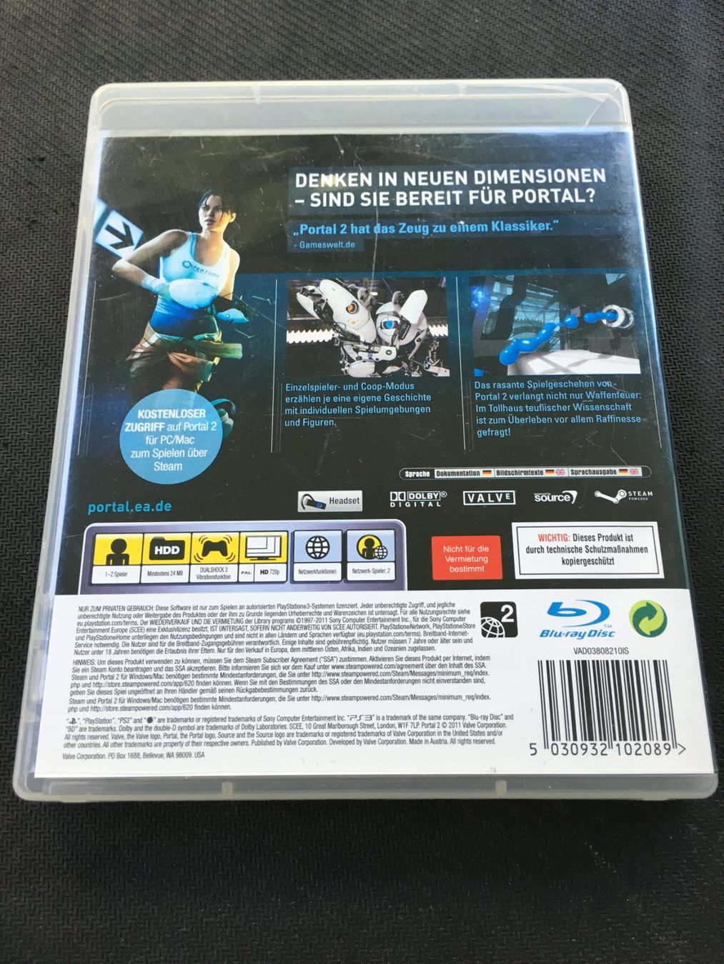 Sony Giochi: Portal 2 - PS3 / Playstation 3 – Usato da St.Gallen venduto da sjosjo 1
