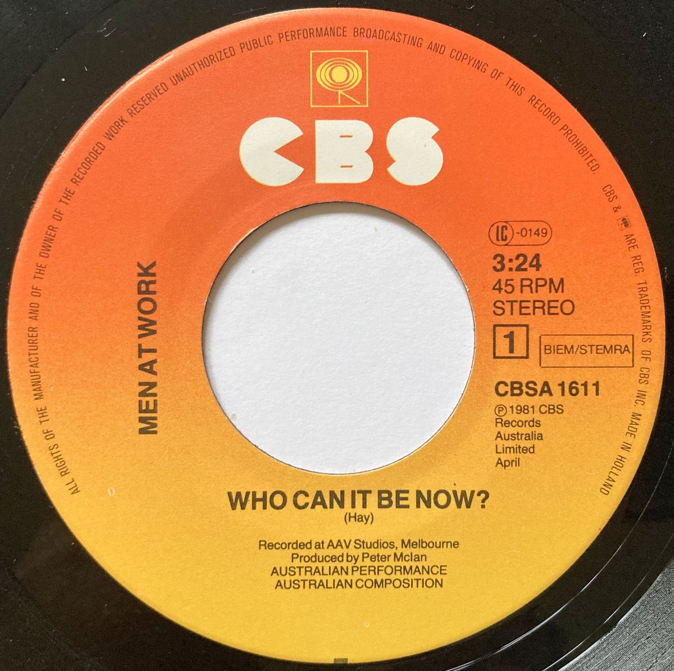 Schallplatten: MEN AT WORK - WHO CAN IT BE NOW ? – Gebraucht aus Bottens von hotter-than-hell 2