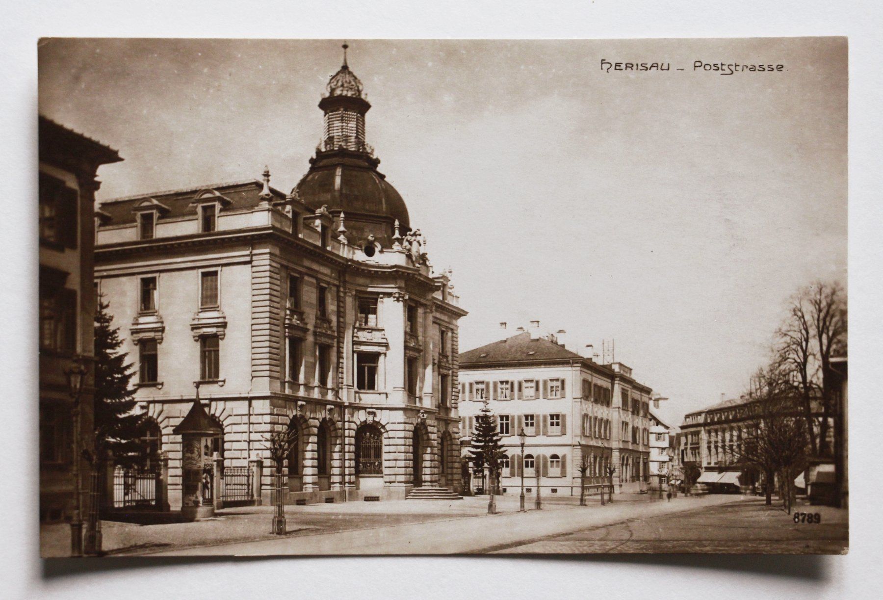Cartoline postali: AK "HERISAU - POSTSTRASSE" 1923 – Usato da St. Gallen venduto da modernetc