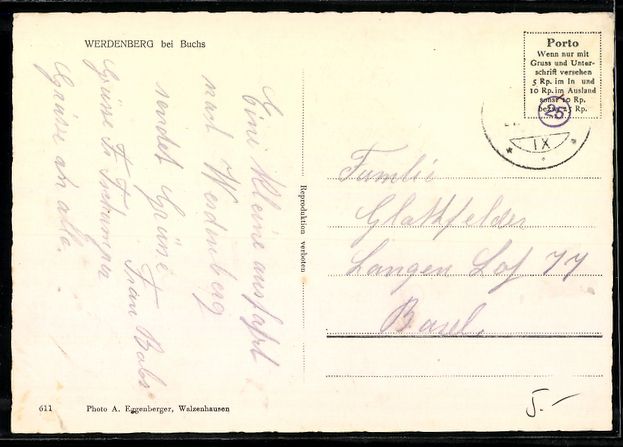 Cartes postales: Werdenberg bei Buchs, Bemalte Holzfassad – D'occasion à Berlin par bartko-reher 1