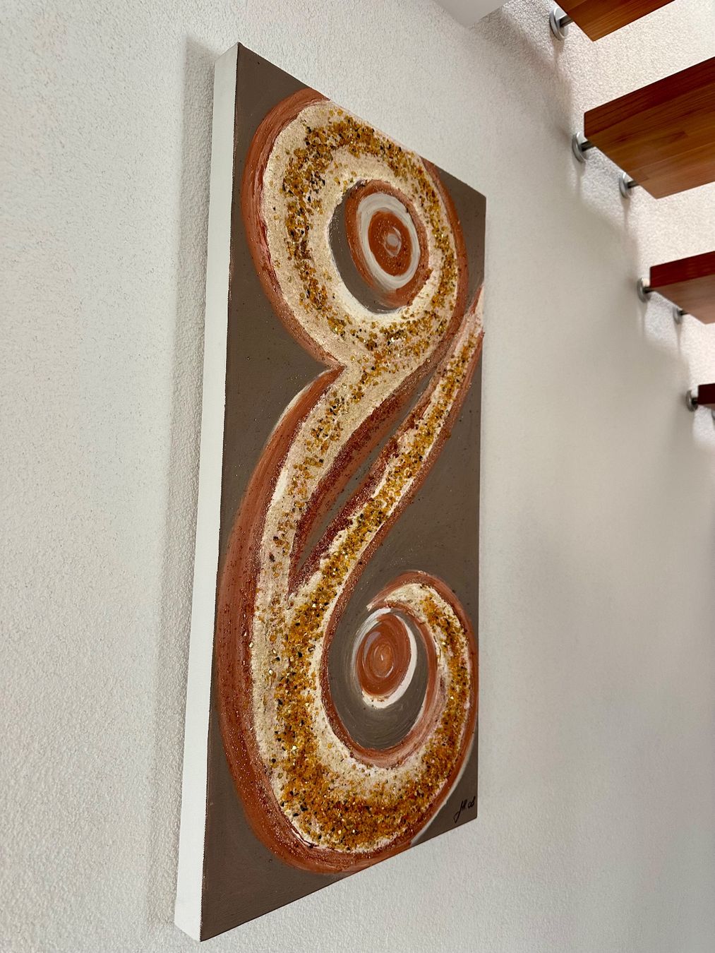 Poster & Bilder: Abstraktes Gemälde mit Struktur, Unikat! – Gebraucht aus Wigoltingen von Sashpa 3