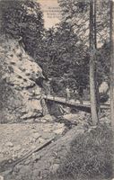 Kurort Schwarzenberg, Brücke über den Rümlig, gelaufen 1911