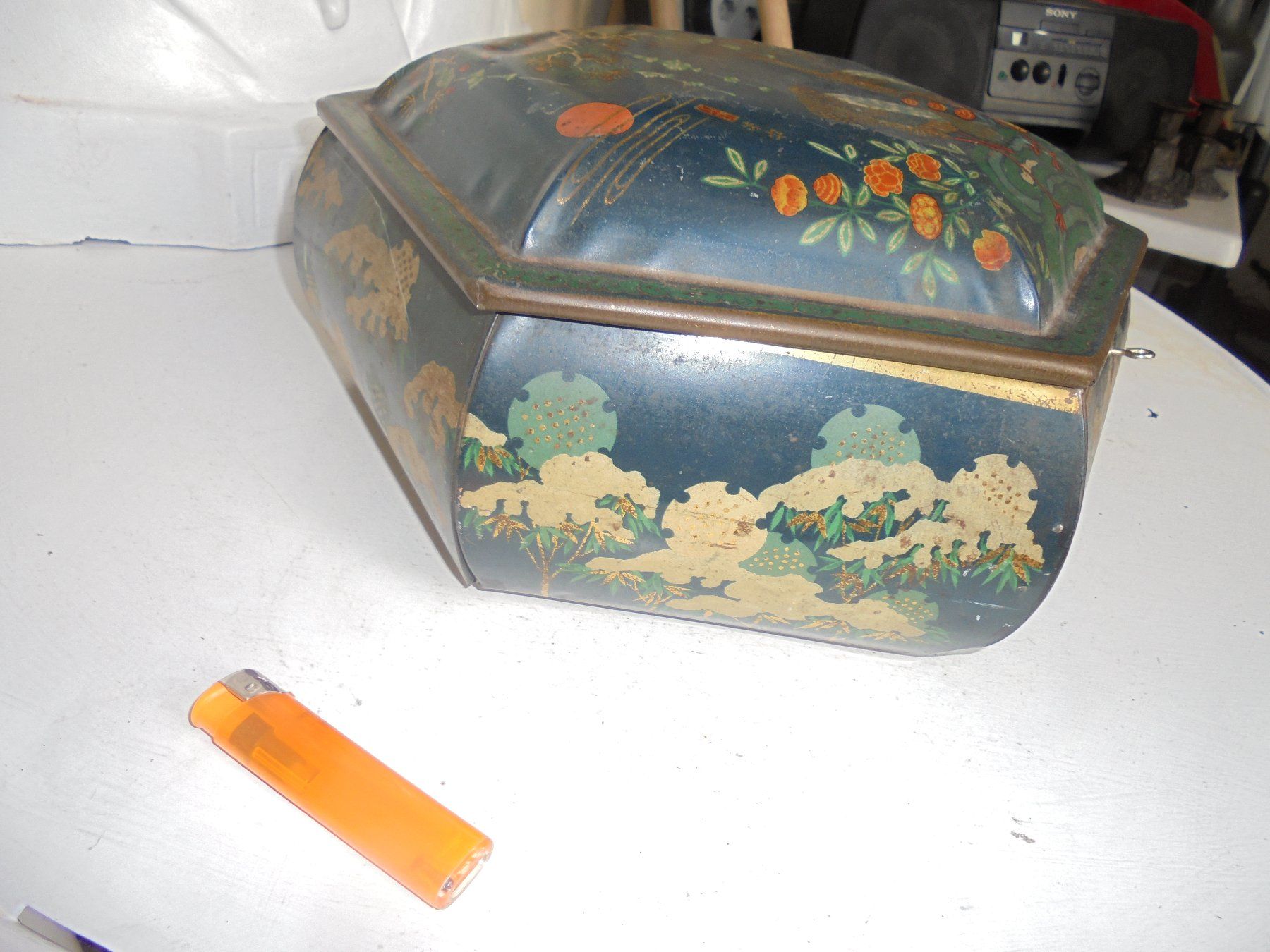 Cassapanche: Antike, grosse Biscuitdose von ca. 1940 – Usato da Camorino venduto da Hunpete 3