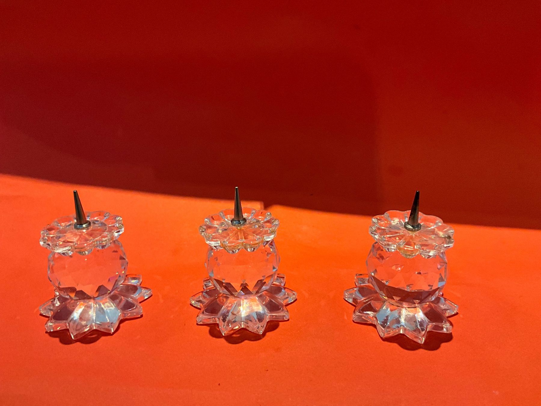 Swarovski Portacandele: Swarovski 3 x Kerzenständer – Nuovo (secondo la descrizione) da Oberglatt ZH venduto da Multimix 4
