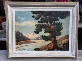 Landschaft, Öl auf Leinwand, J. WILLER