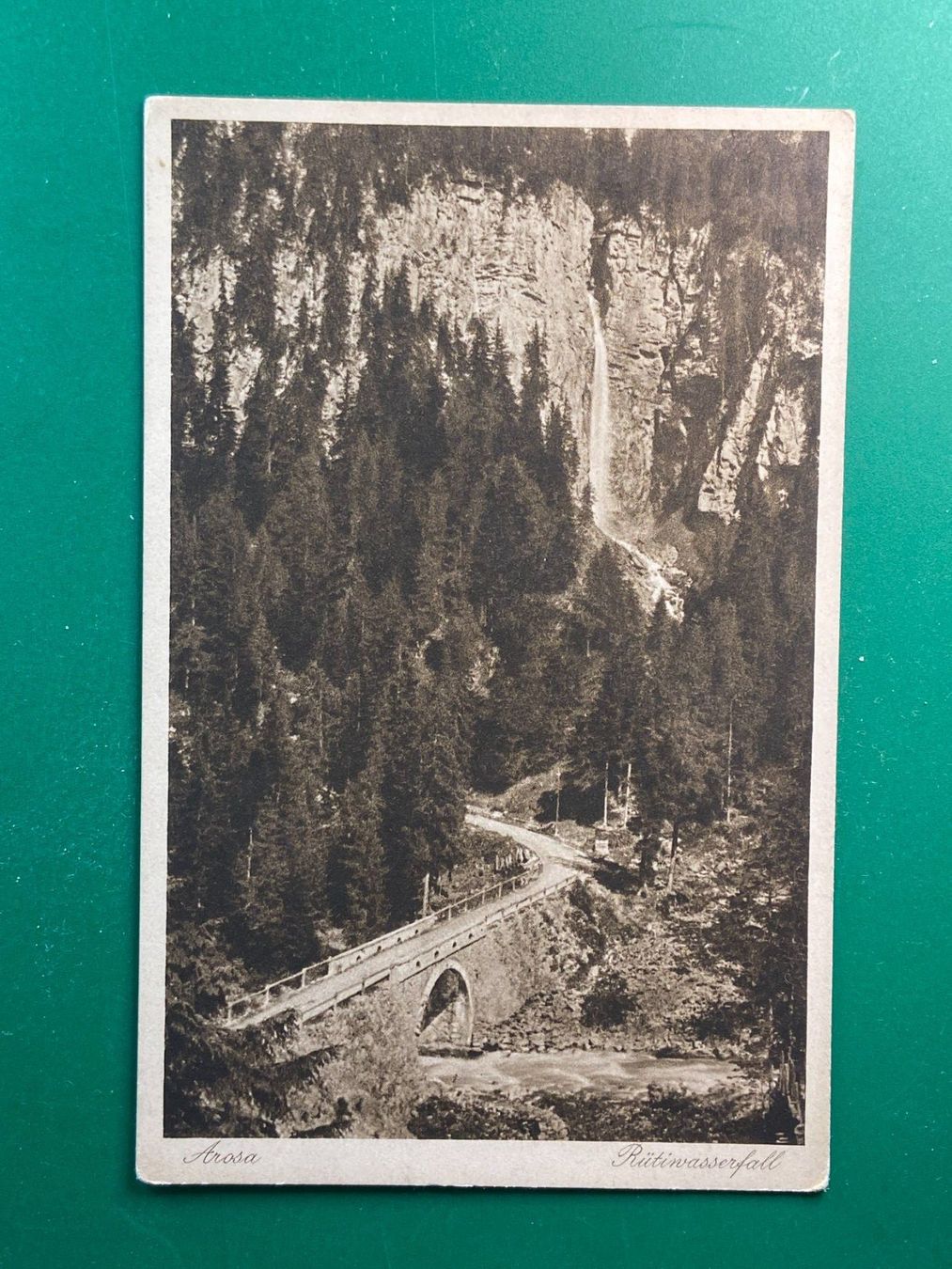 Ansichtskarten: Arosa, Rütiwasserfall – Gebraucht aus Steg VS von danwer74