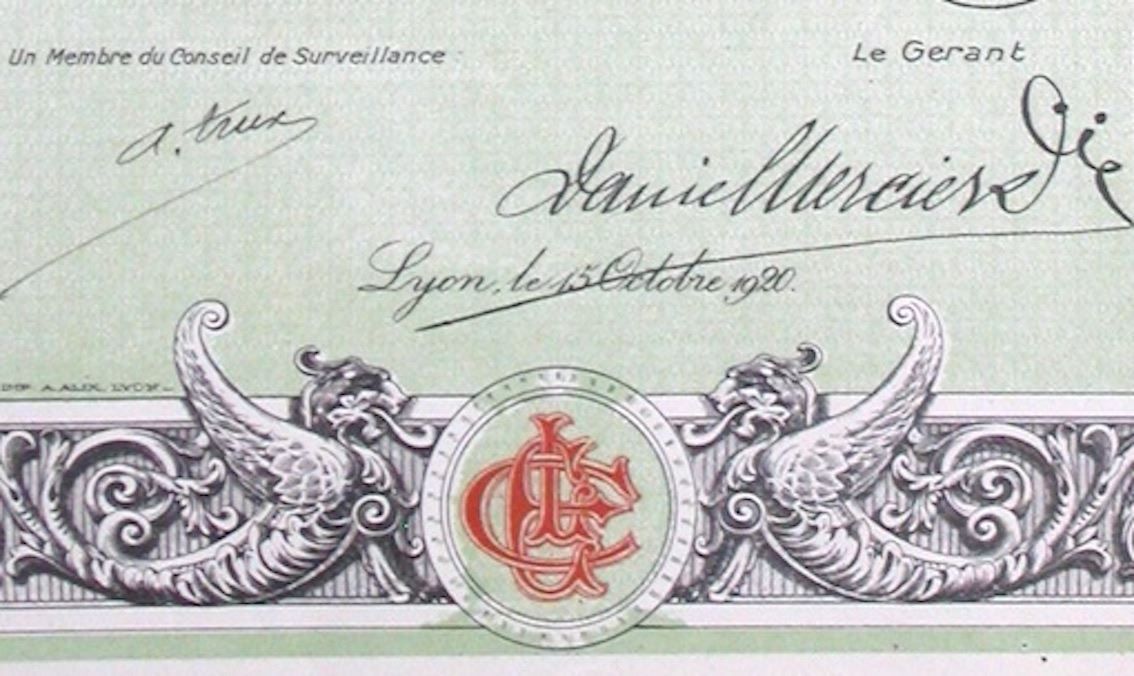 Documenti: Comptoir d'Escompte de Lyon, Lyon - 1920 – Usato da Solothurn venduto da Sgasche 1