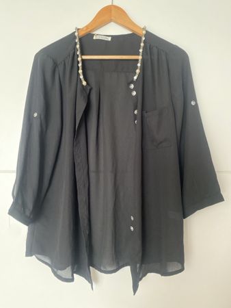 Damen Bluse schwarz Grösse XL 100% Viskose
