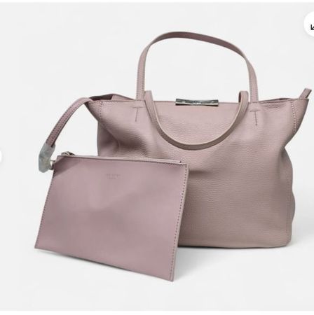 Ted Baker Clarkia Leather Shopper Tote Bag in Light Pink