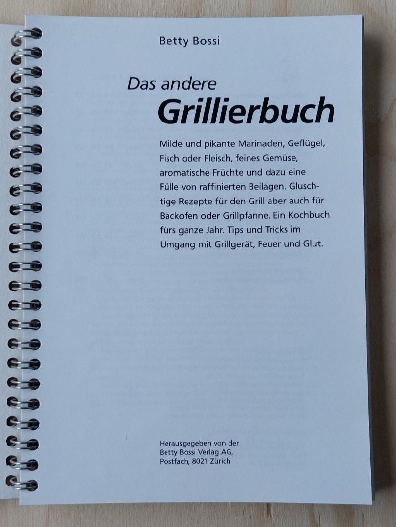 Libri: Betty Bossi Kochbuch Grillierbuch – Usato da Heerbrugg venduto da Sonytime 1
