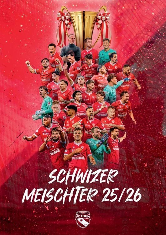 Set di piatti: FC Thun Salz + Pfeffer Set "Schweizer Meister 2025/2026" – Nuovo e nell'imballaggio originale da Bösingen venduto da Pesi6 2