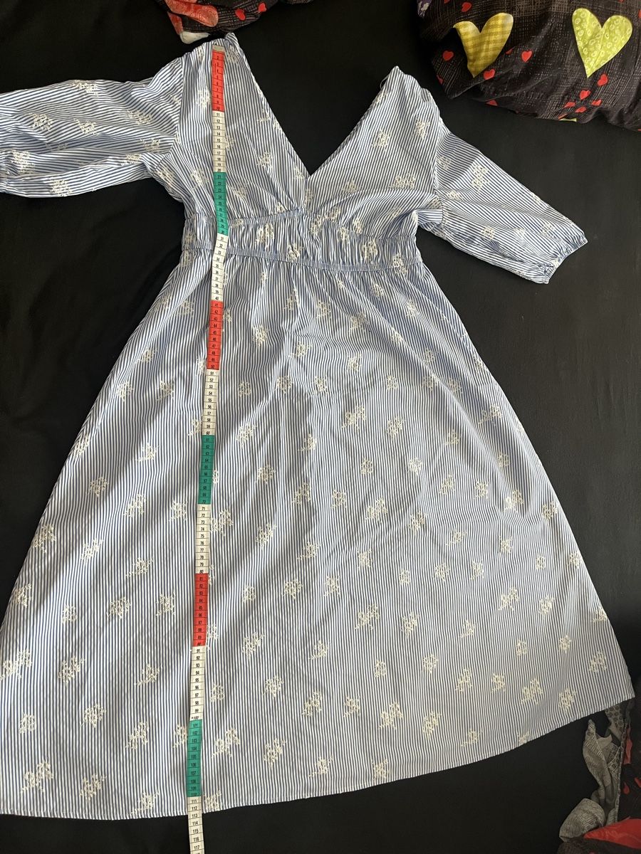C&A Vestiti: Kleid blau-weiss gestreift mit Blumenmuster Grösse M – Nuovo (secondo la descrizione) da Olten venduto da sae_82z2 1