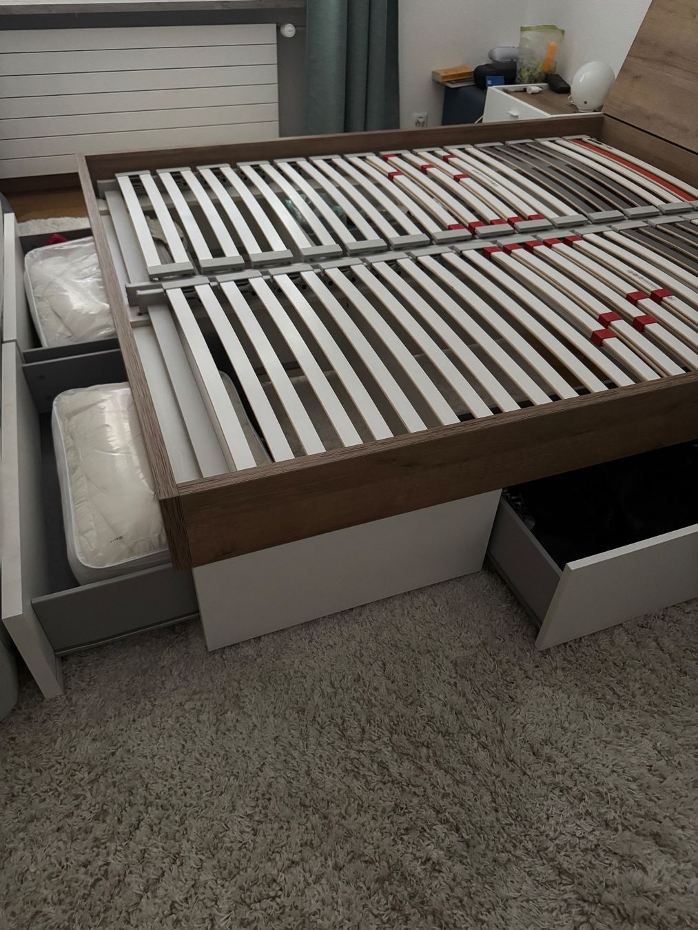 Lits: 160cm Bett mit 4 Schubladen + Lattenrost – D'occasion à Emmenbrücke par car_pt6y 1