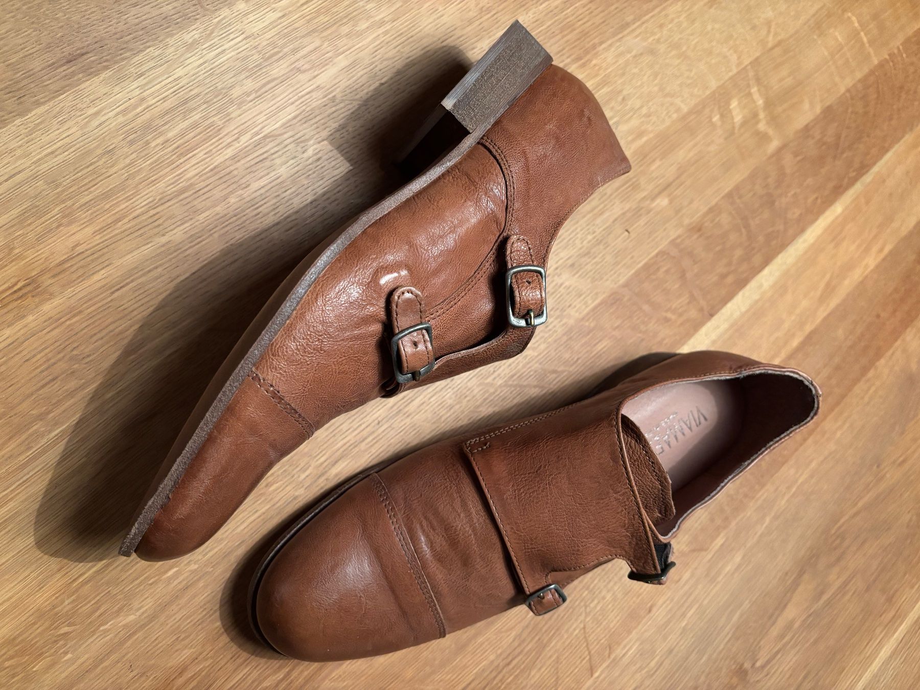 Scarpe da donna: Halbschuh mit Lederschnalle, Camel – Usato da Dietwil venduto da cinzia13