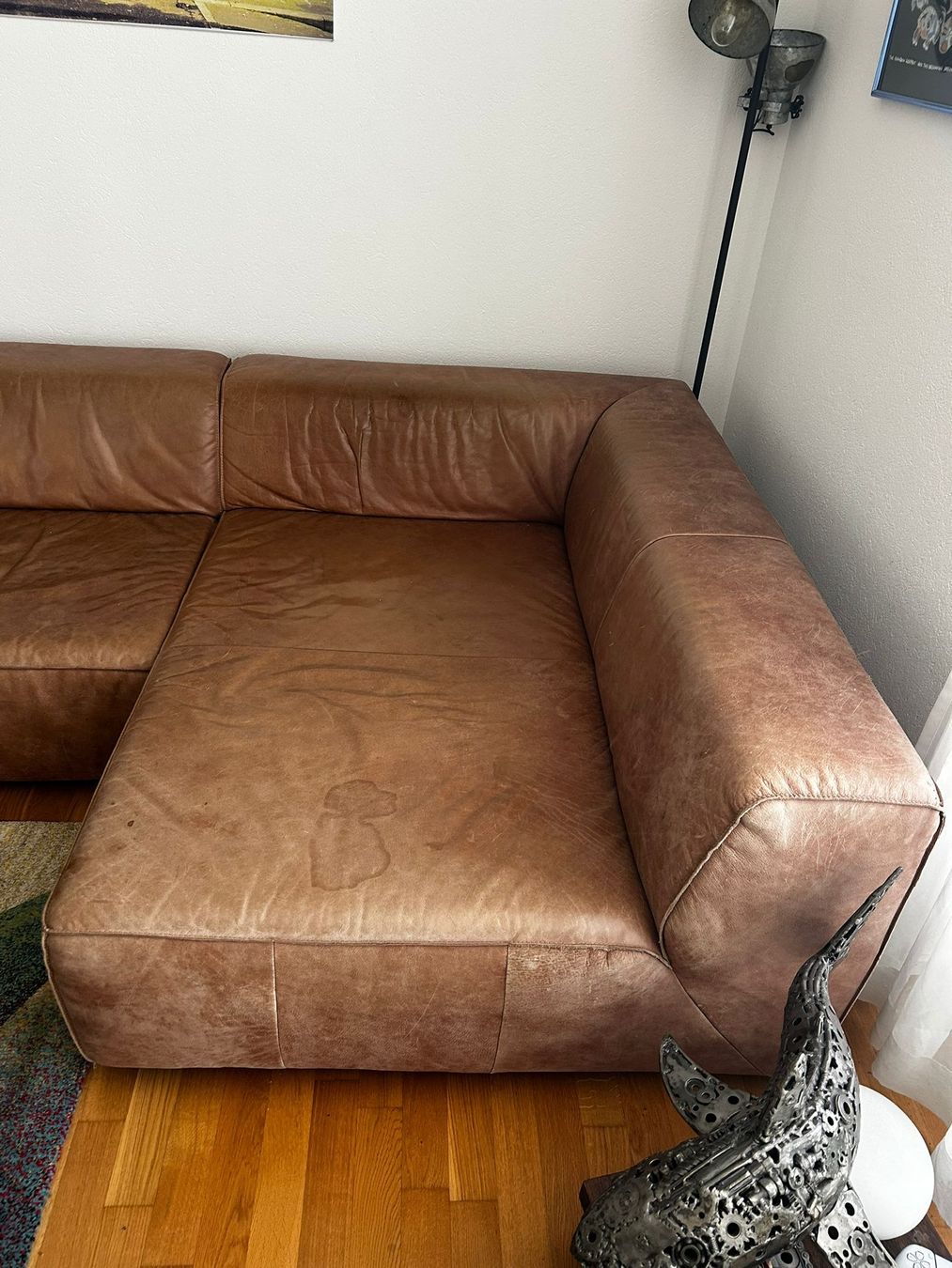 Divani: Grosses Ecksofa echtes Büffel-Leder, hellbraun, Top Zustand! – Usato da Buchs ZH venduto da GRE_11 4