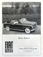 Fiat 1400 - Alte Werbung / Ancienne publicité 1951