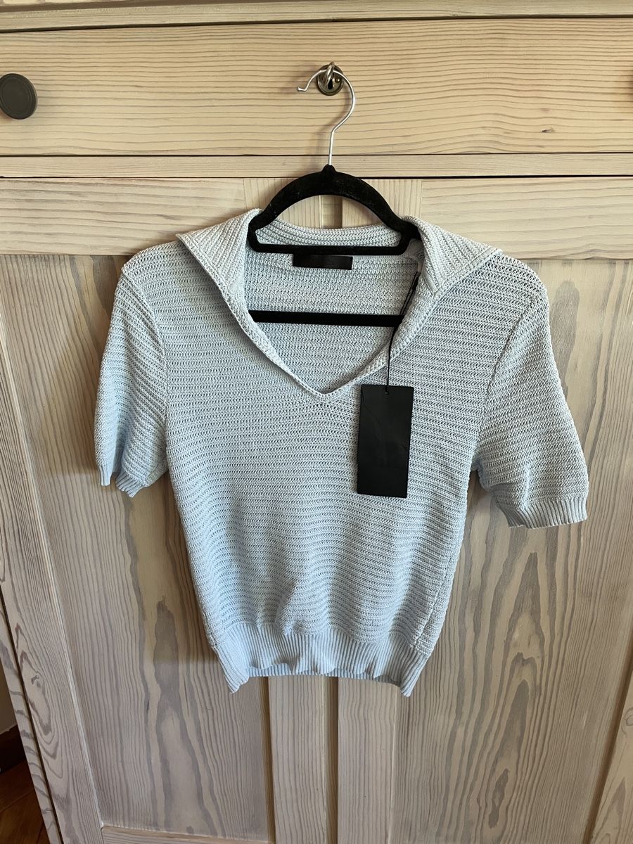 Pullover & Sweatshirts: Neu MO&Co. Kurzarm Pullover hellblau Grösse S neu – Neu und originalverpackt aus Basel von non_vn79