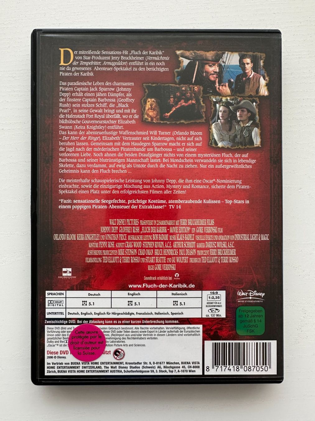 Tutti i DVDs: Fluch der Karibik – Nuovo (secondo la descrizione) da Nottwil venduto da grabi77 1