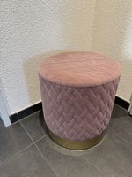 Eleganter Samt-Hocker in Altrosa