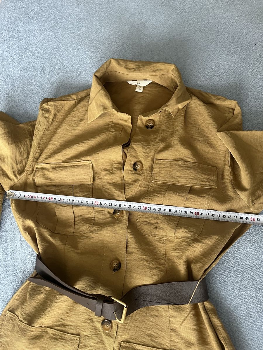 Robes: H&M Kleid, Hemdblusenstil, Khaki, Gr. S – Neuf (Voir description) à Olten par sae_82z2 3