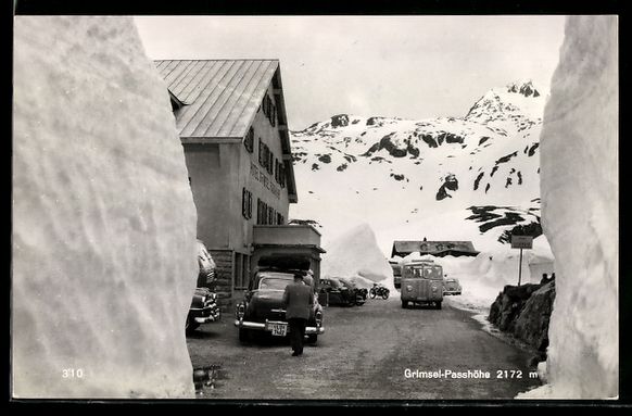 Cartoline postali: Grimsel-Pass, Hotel Grimsel-Pass-Höhe,  – Usato da Berlin venduto da bartko-reher