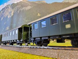 Roco  3er Set __ Lokalbahnwagen 3-achsig + Gepäckwagen __ H0