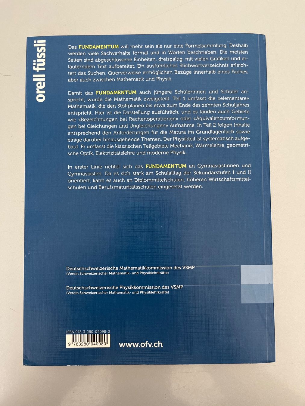 Libri: Fundamentum Mathematik u. Physik neuwertig – Nuovo (secondo la descrizione) da Unterägeri venduto da flu_zp5d 1