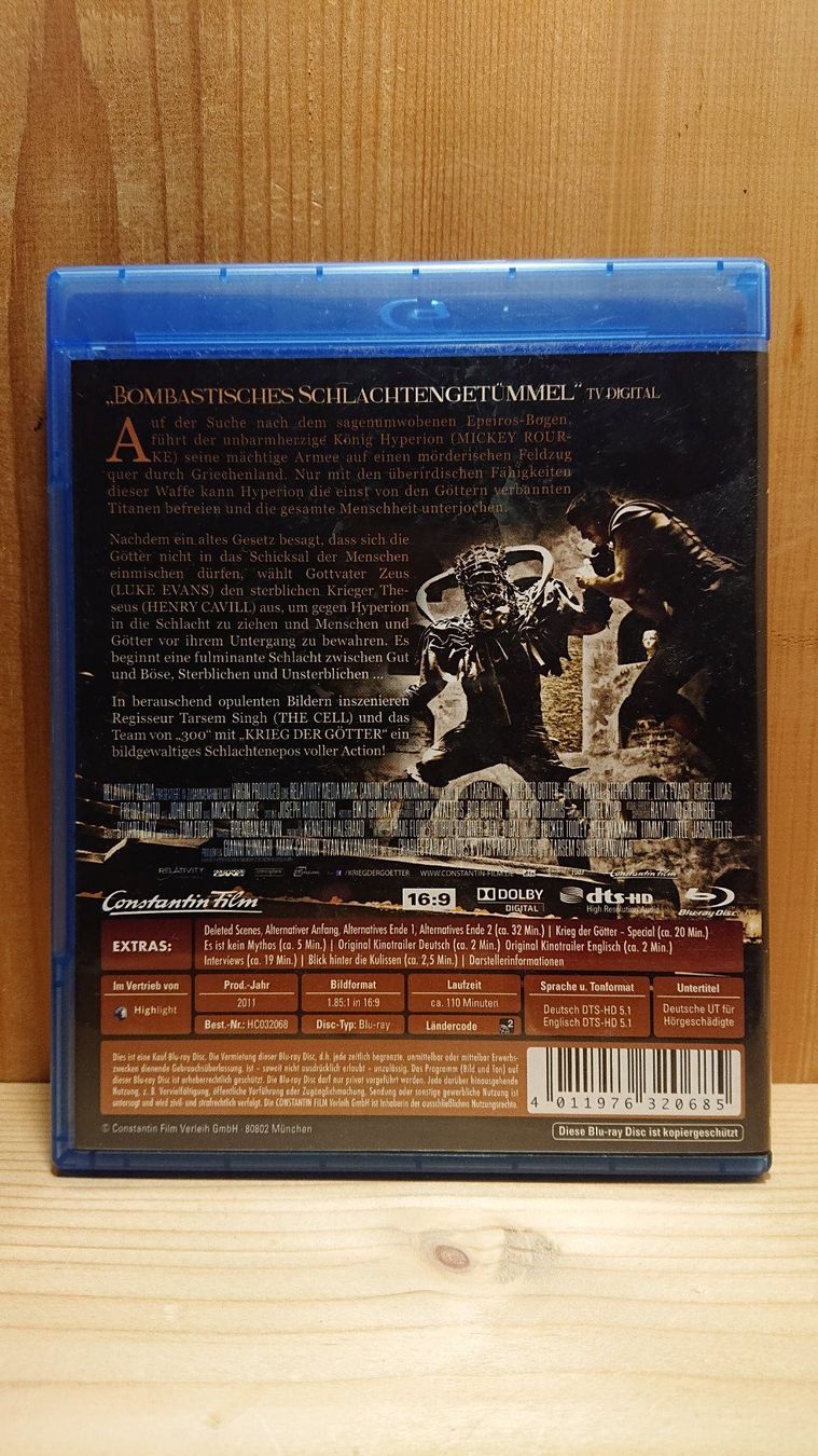 Tutti i DVDs: KRIEG DER GÖTTER Blu-Ray – Usato da Wilderswil venduto da Exebub 1