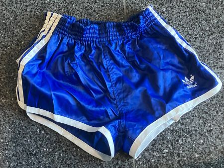 Vintage Adidas, Gr. 4, (S) blau, super Zustand, Shinny Retro