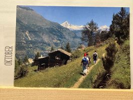 AK von Wanderweg Grächen - Gasenried
