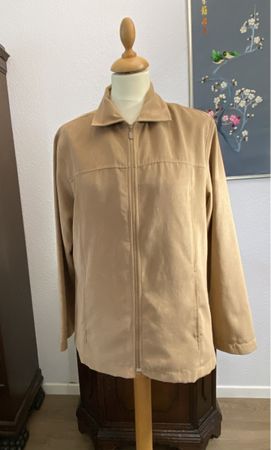 CANDA C&A Blusenjacke Jacke Velour braun Gr. 42
