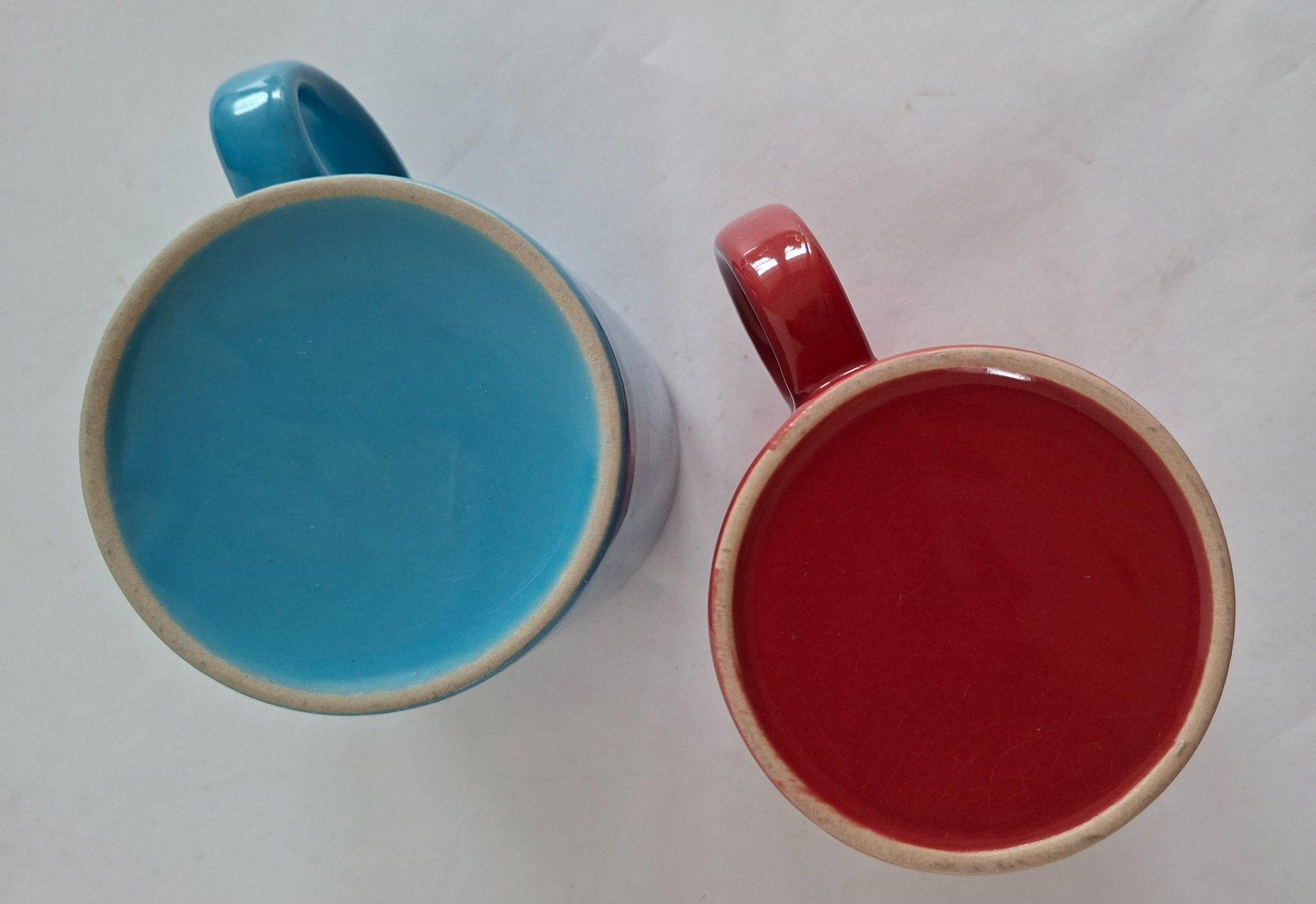Rössler Tazze: 2er Set farbige Kaffee Tassen Rössler? Blau rot – Usato da Opfikon venduto da Diversamente 4
