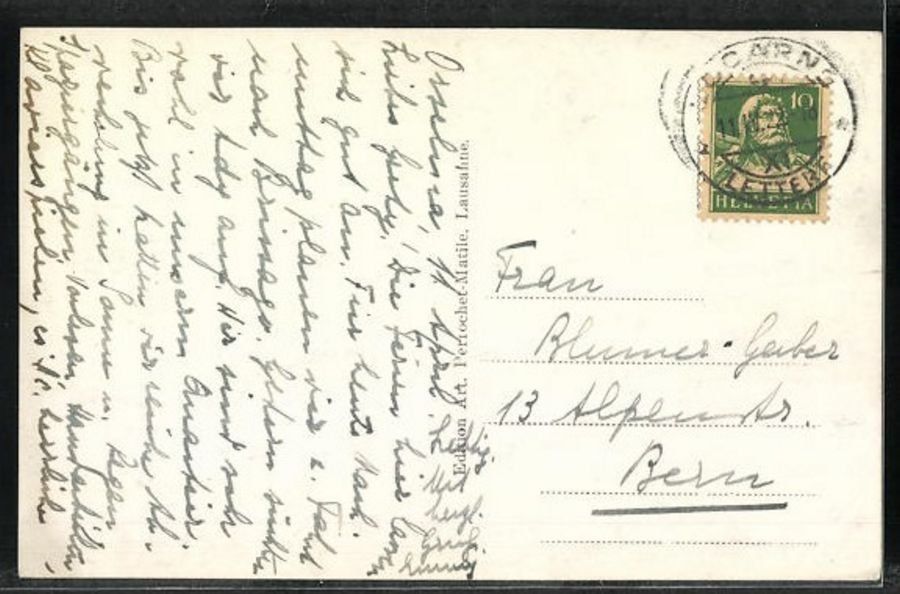 Cartoline postali: Rivapiana presso Locarno, animata, circolata 1922 – Usato da Frauenfeld venduto da POML 1