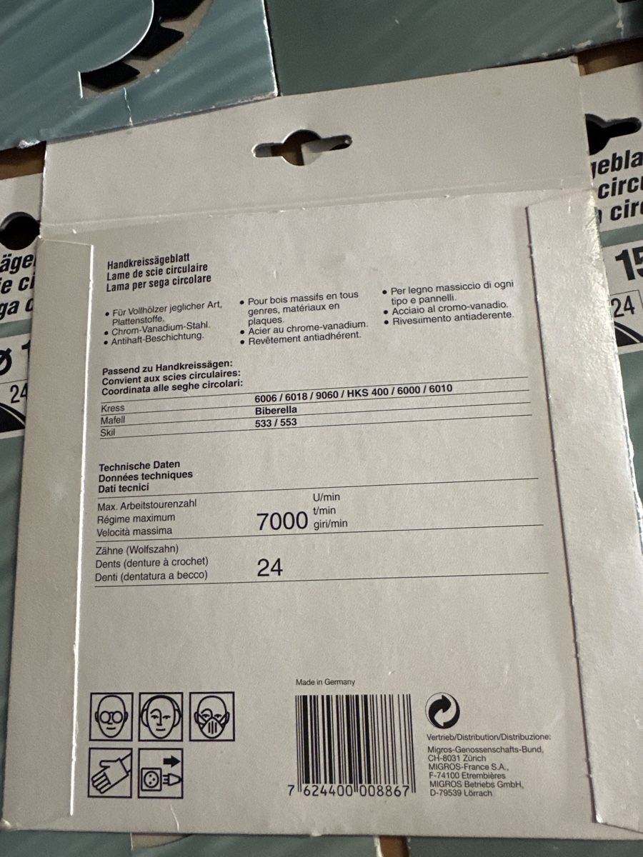 Alle Werkzeuge: Handkreissageblatt 6 stk Neu Preis/stk – Neu und originalverpackt aus Sevelen von Stopglobal. 2