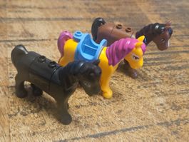 lego figurine lot de 3 chevaux